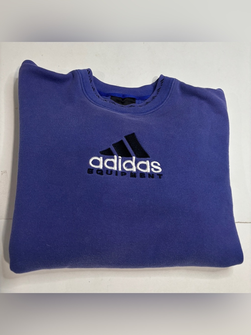 Vintage 90s Adidas Equipment Purple Sweatshirt Sport Athletic Rare Limited Small